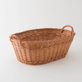 Panier à linge ovale en osier