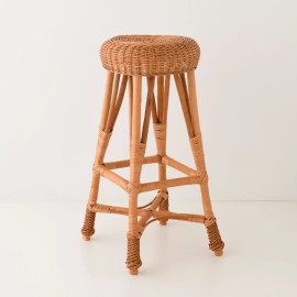 Tabouret de bar en osier