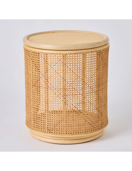 TAMBOURIN rotating coffee table with rattan top from the Orchid Edition collection