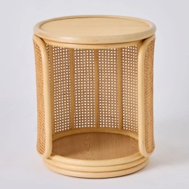 Table basse / chevet TAMBOURIN en rotin collection Orchid Edition 2