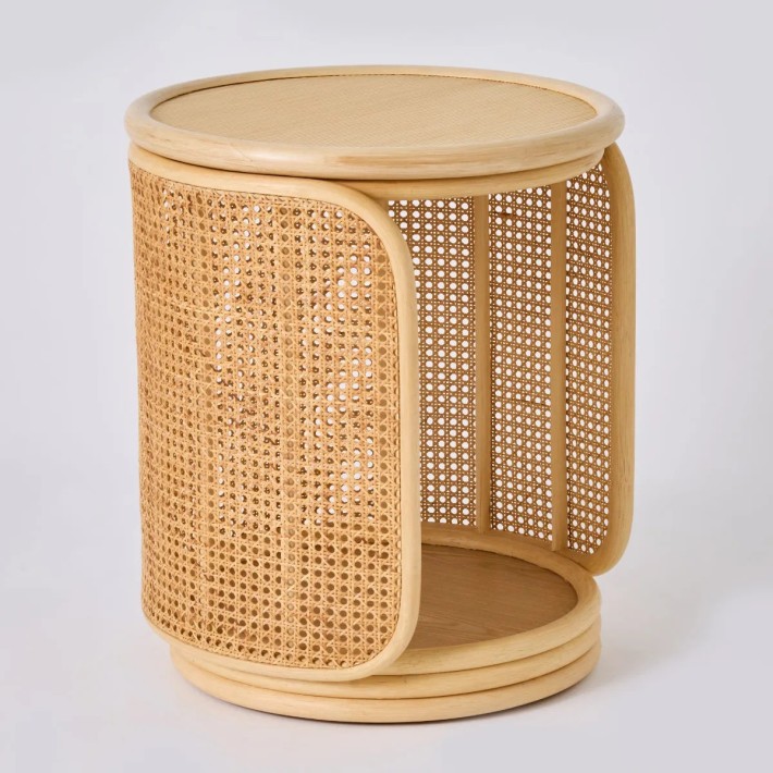 TAMBOURIN rattan coffee table / bedside table from the Orchid Edition collection