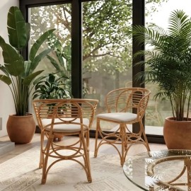 Fauteuil de table en rotin Gingko 2