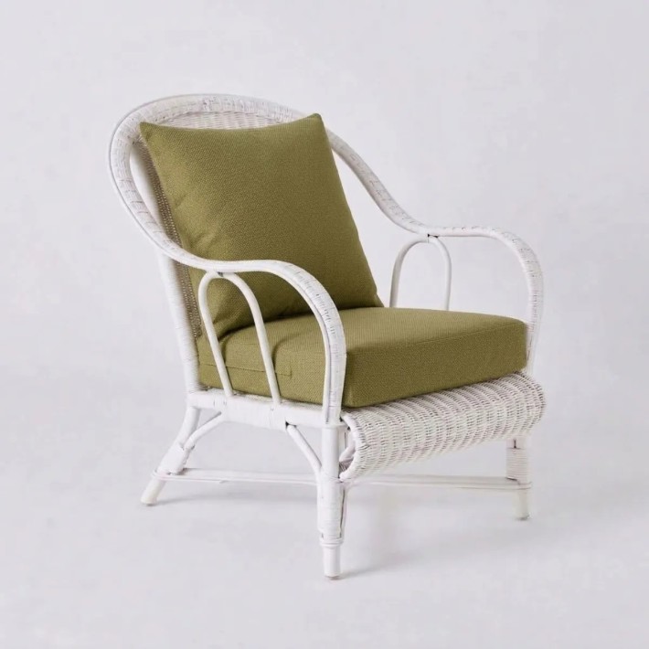 Fauteuil PRIMAVERA tissu algue