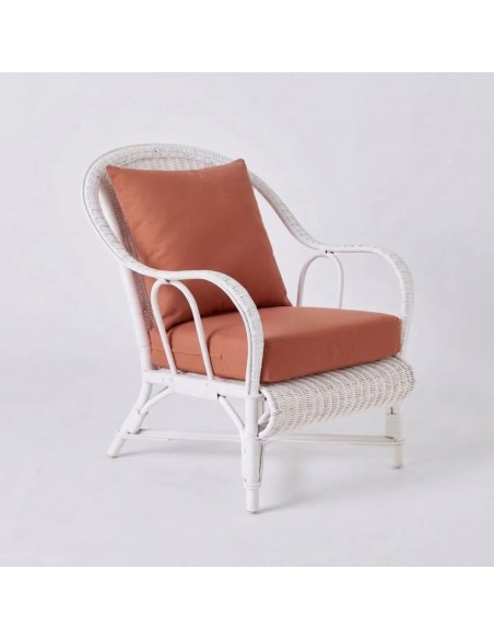 Fauteuil PRIMAVERA tissu terra cotta