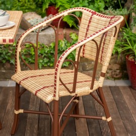 Woven resin table chair for garden, Belle Epoque collection 2