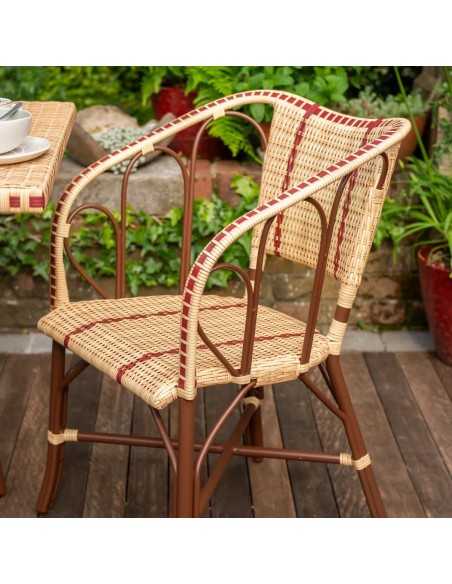 Ambiance rattan-effect resin dining chair from the BELLE EPOQUE collection