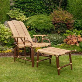 Chaise longue pour l'extérieur en résine tressée collection Belle Epoque chez Kok maison 2