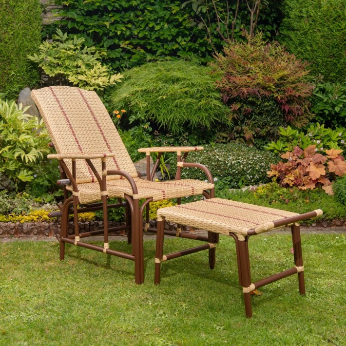 Ambiance resin garden lounger from the BELLE EPOQUE collection