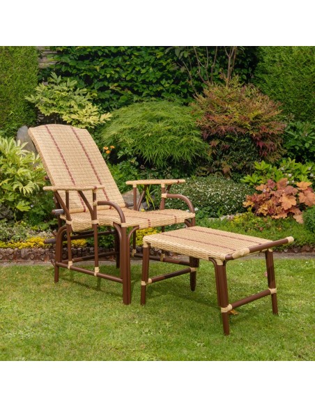 Ambiance chaise longue de jardin en résine collection BELLE EPOQUE