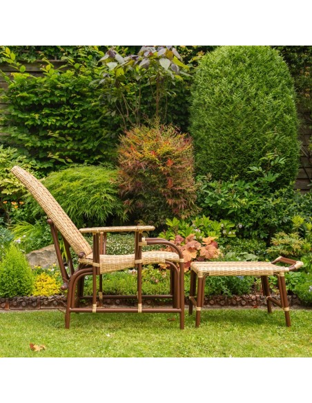 Ambiance vue de profil chaise longue en résine BELLE EPOQUE