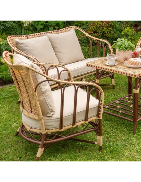 Ambiance d'ensemble fauteuil et canapé de jardin collection BELLE EPOQUE