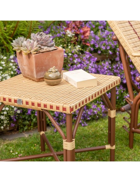Détail ambiance plateau table basse de jardin  en résine collection BELLE EPOQUE