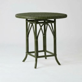 PRIMAVERA bronze-green lacquered rattan dining table / side table