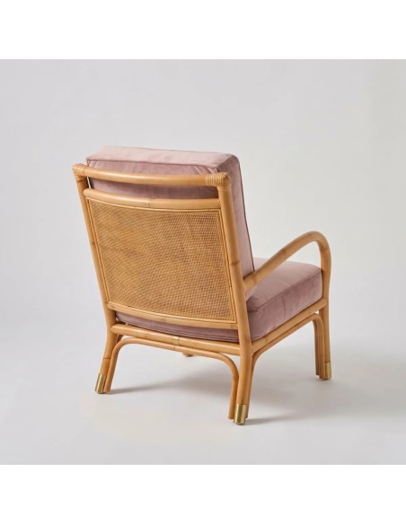Fauteuil RIVIERA tissu rose vue de dos