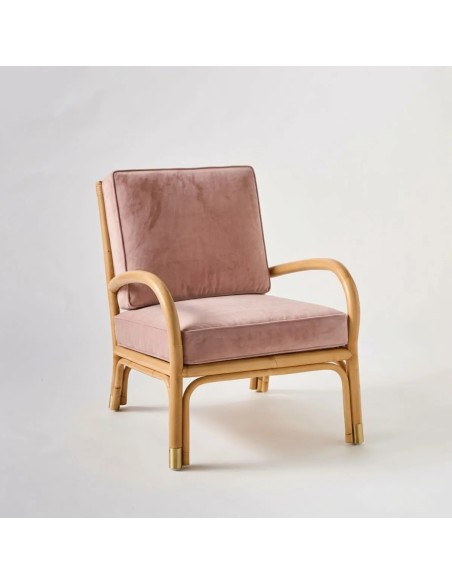 Fauteuil RIVIERA tissu couleur rose