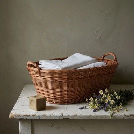Panier à linge ovale en osier 2