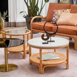 Table basse grand modèle collection Riviera plateau effet marbre 2