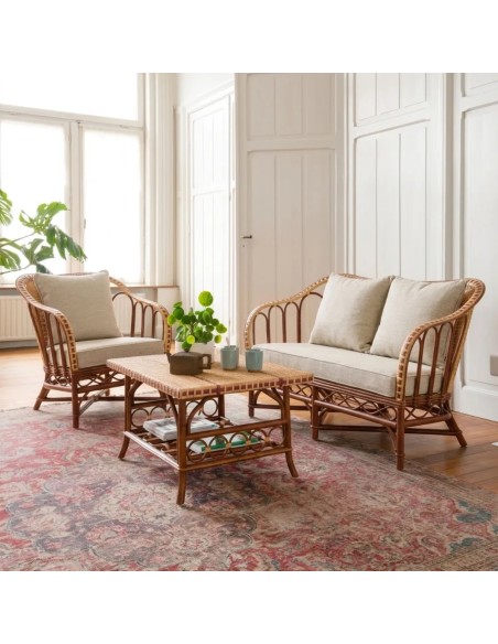 Rattan living room set from the BAGATELLE collection by KOK MAISON
