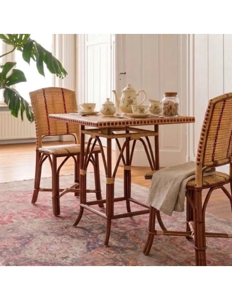 Ambiance table de repas en rotin pour 2 personnes collection BAGATELLE