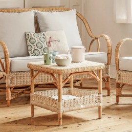 NANTUCKET square coffee table in natural rattan 2