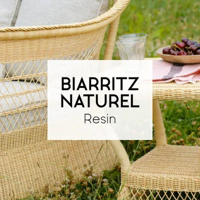 meuble de jardin en r&eacute;sine tress&eacute;e Antibes