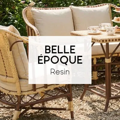 meuble de jardin en r&eacute;sine tress&eacute;e Galet
