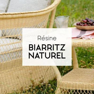 meuble de jardin en r&eacute;sine tress&eacute;e Antibes