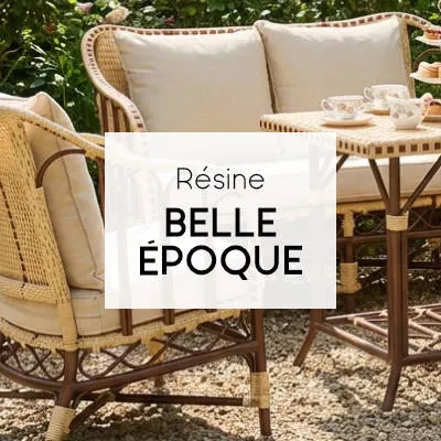 meuble de jardin en r&eacute;sine tress&eacute;e Galet