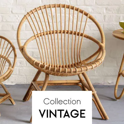 meubles en rotin vintage